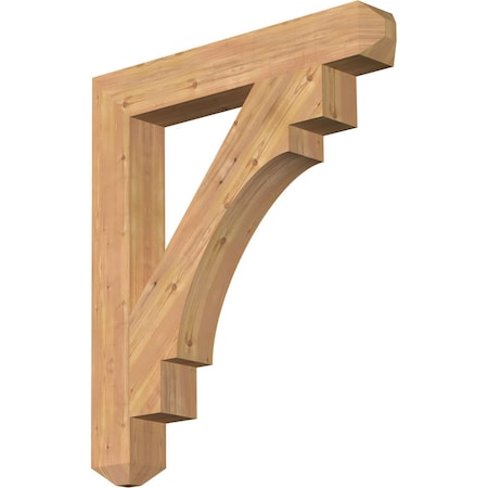 Ekena Millwork Merced Craftsman Smooth Bracket, Western Red Cedar, 5 1/2"W x 38"D x 44"H BKT06X38X44MRC04SWR